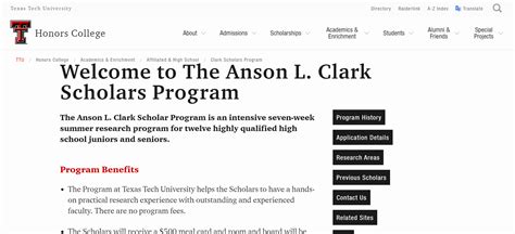 anson clark scholars|clark scholars application.